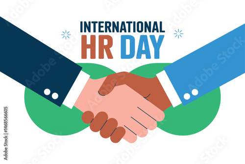 International HR Day Handshake Human Resources Celebration Poster