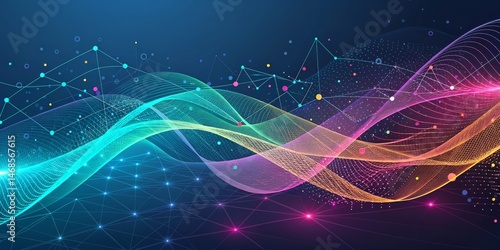 Abstract Network Colorful W...