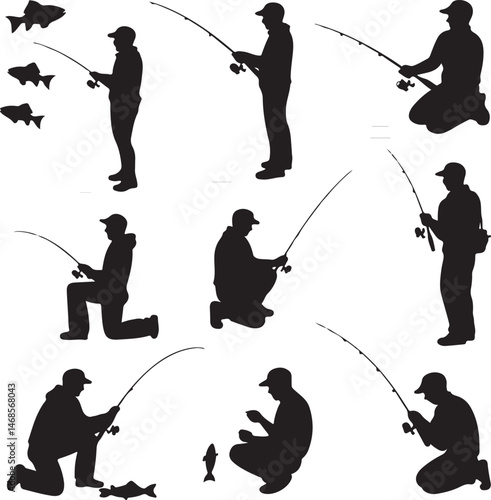 Fisherman Casting Line Silhouette

Big Catch – Fish on Hook Vector

Boat Fishing Adventure Silhouette Scene

Spearfisher in Action Silhouette Art

Lake Fishing Moment Vector Design