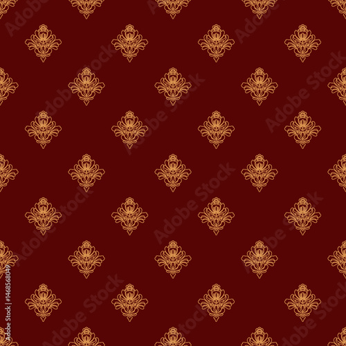 Foto Vector Minimal Elegant Floral Seamless Pattern with Line Art Design for Wallpape
