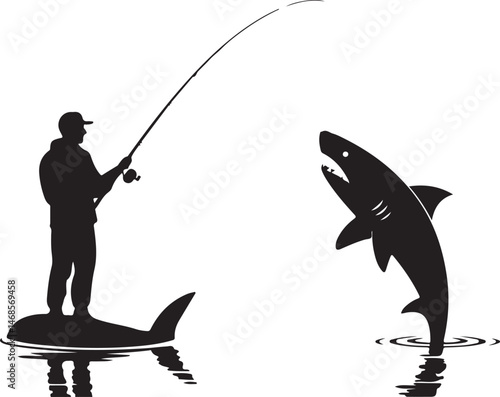 Fisherman Casting Line Silhouette

Big Catch – Fish on Hook Vector

Boat Fishing Adventure Silhouette Scene

Spearfisher in Action Silhouette Art

Lake Fishing Moment Vector Design