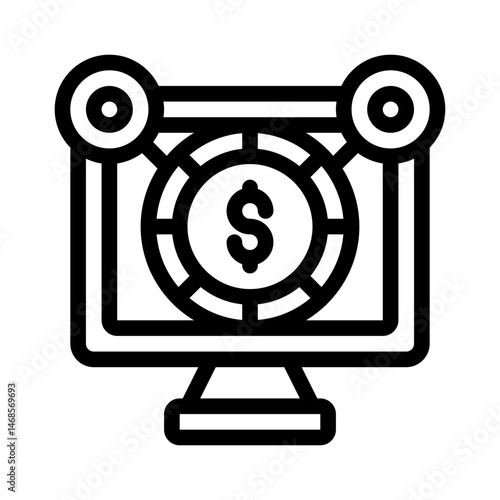 crowdfunding platform line icon