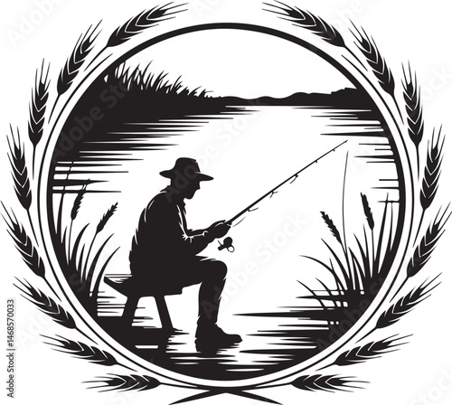 Fisherman Casting Line Silhouette

Big Catch – Fish on Hook Vector

Boat Fishing Adventure Silhouette Scene

Spearfisher in Action Silhouette Art

Lake Fishing Moment Vector Design