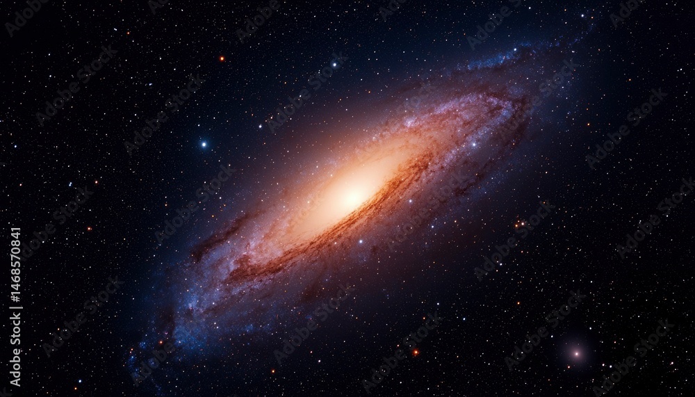 Fototapeta premium Spiral galaxy in deep space (7)