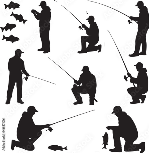 Fisherman Casting Line Silhouette

Big Catch – Fish on Hook Vector

Boat Fishing Adventure Silhouette Scene

Spearfisher in Action Silhouette Art

Lake Fishing Moment Vector Design