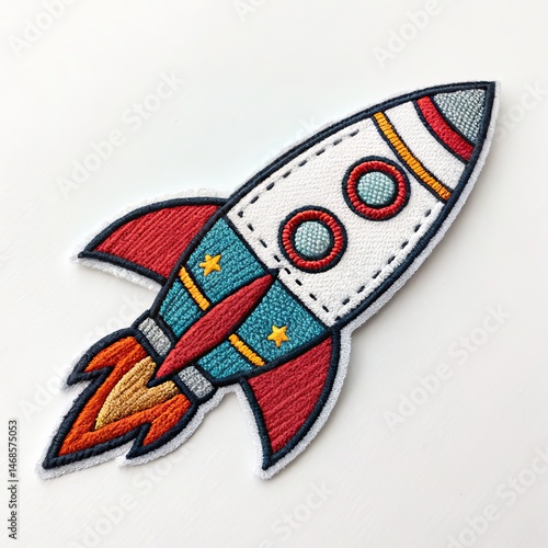 Embroidered Rocket Patch Co...