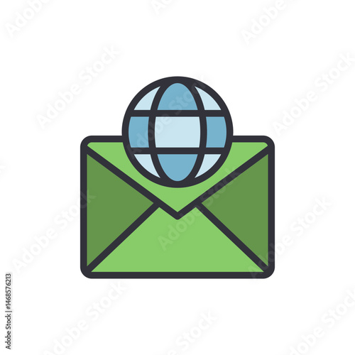 Global communication delivered in an envelope, worldwide postal services