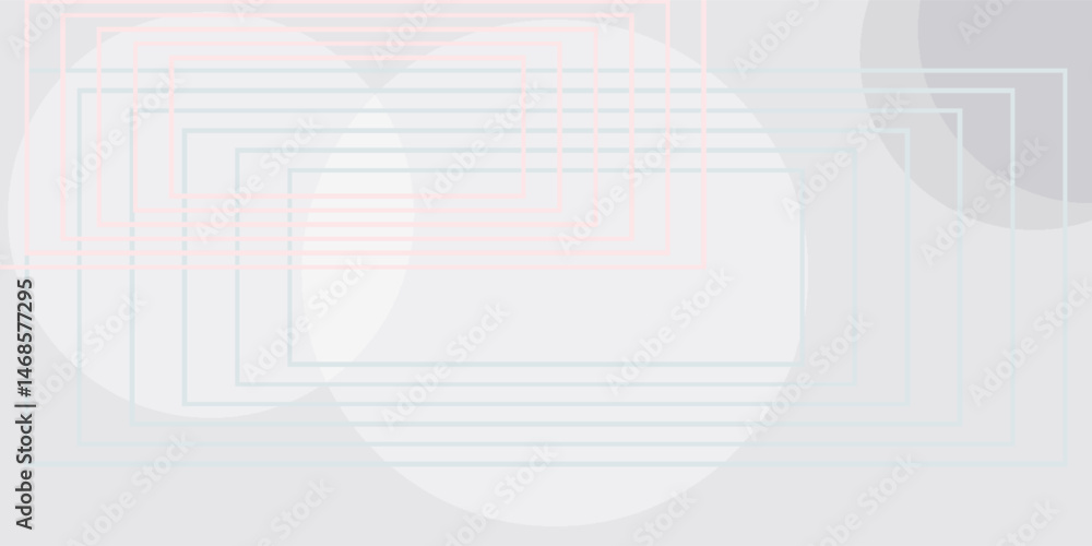 Obraz premium White geometric abstract background overlap layer on bright space with box lines effect decoration. Modern graphic design element circles style concept.