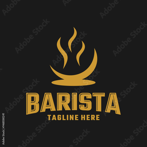 barista logo design, cafe, coffee, vector, vintage, coffee bar, coffee shop
