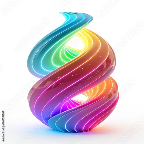 Rainbow Swirl 3D Abstract A...