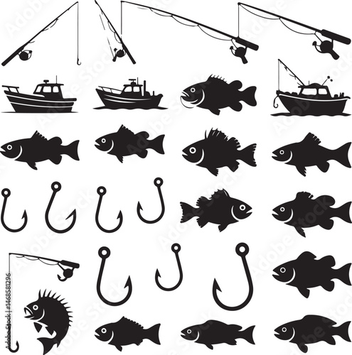 Fisherman Casting Line Silhouette

Big Catch – Fish on Hook Vector

Boat Fishing Adventure Silhouette Scene

Spearfisher in Action Silhouette Art

Lake Fishing Moment Vector Design
