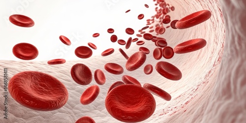 Red Blood Cells Flowing in ...