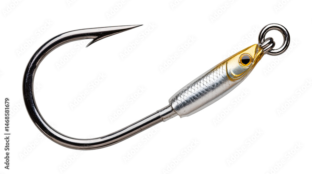Fishing Lure: A close-up studio shot of a meticulously crafted fishing lure, ready to attract the most elusive of catches, showcasing expert craftsmanship and intricate design details. Fishing Lure: A close-up studio shot of a meticulously crafted fishing lure, ready to attract the most elusive of catches, showcasing expert craftsmanship and intricate design details.