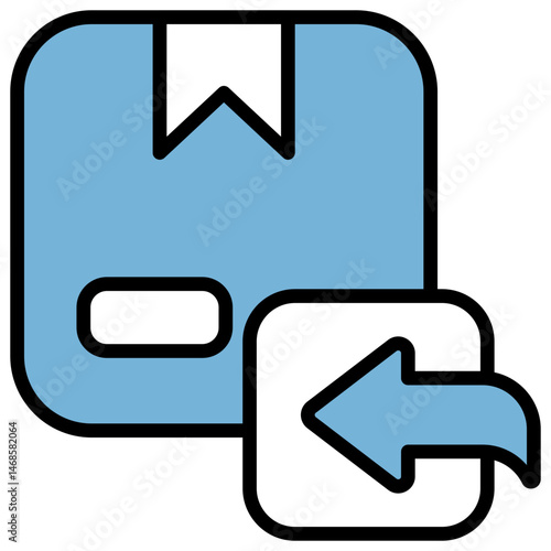 Import Blue Black Icon