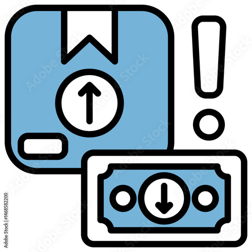 Hyperinflation Blue Black Icon
