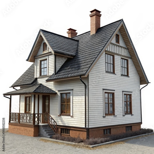 Shingle Style Home with Dar...