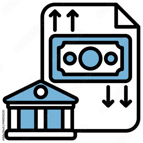 Devaluation Blue Black Icon