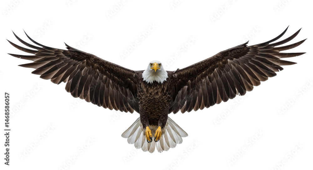 Fototapeta premium Majestic eagle soars with outstretched wings