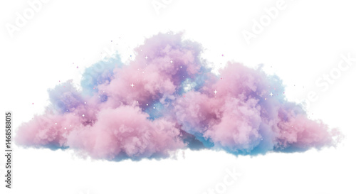Pastel cloud formation with glitter specks