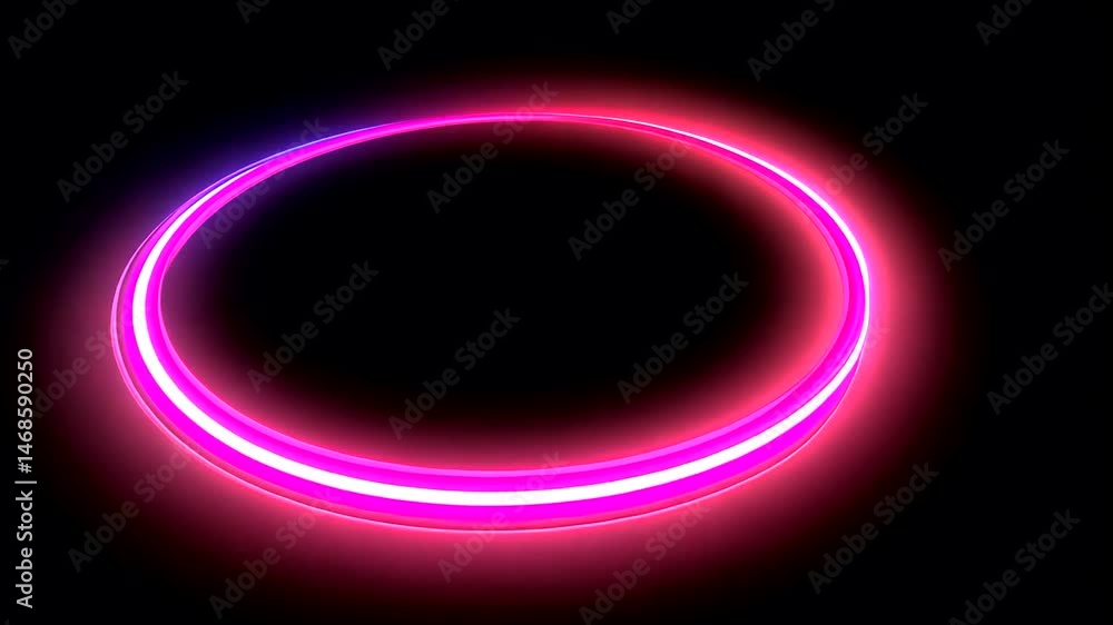 Neon pink glowing circular frame Neon pink glowing circular frame