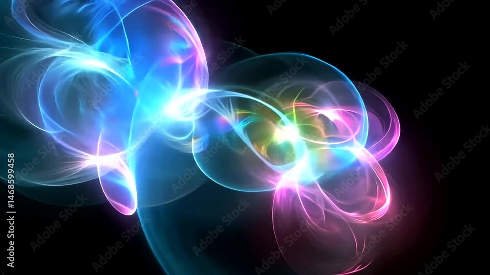 Abstract swirling neon light patterns Abstract swirling neon light patterns