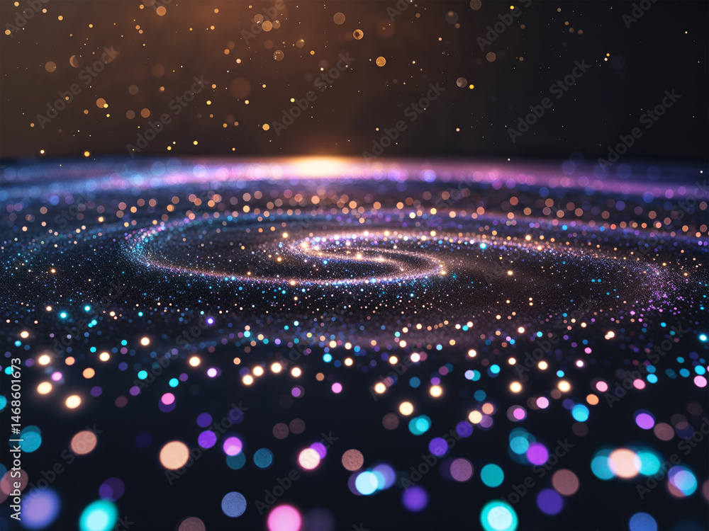 Colorful Spiral Galaxy with Cosmic Explosion in Deep Space – Sci-Fi Digital Art Colorful Spiral Galaxy with Cosmic Explosion in Deep Space – Sci-Fi Digital Art