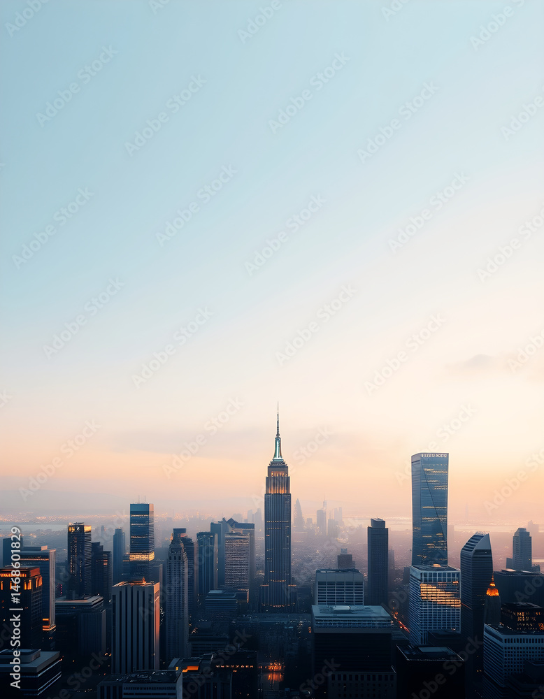 Fototapeta premium Cityscape Sunset View