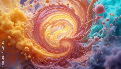 Colorful Swirling Paint in a Laboratory Experiment