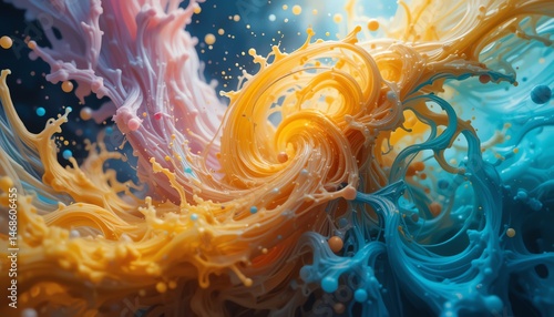 Colorful Liquid Swirls in a Laboratory Experiment