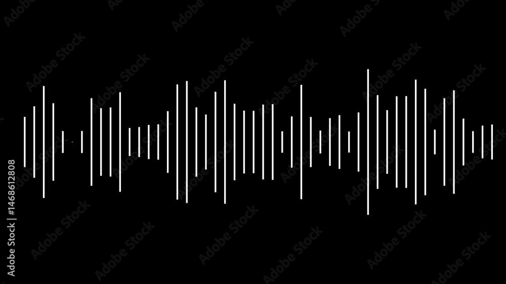 Podcast sound waves for online audio streaming and podcasting or music player and mobile phone voice message soundwaves. Sketch of musical soundtrack. Frequency audio waveform.