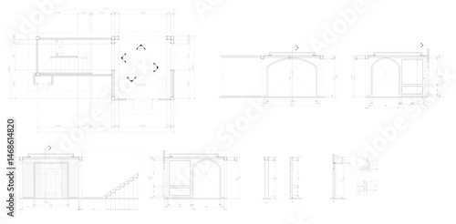 Interior design 2d at modern luxury entrance hall original vector