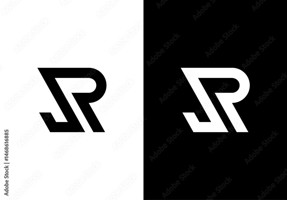 JR, RJ initial letters monogram logo JR, RJ initial letters monogram logo