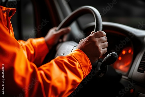 Person driving a vehicle