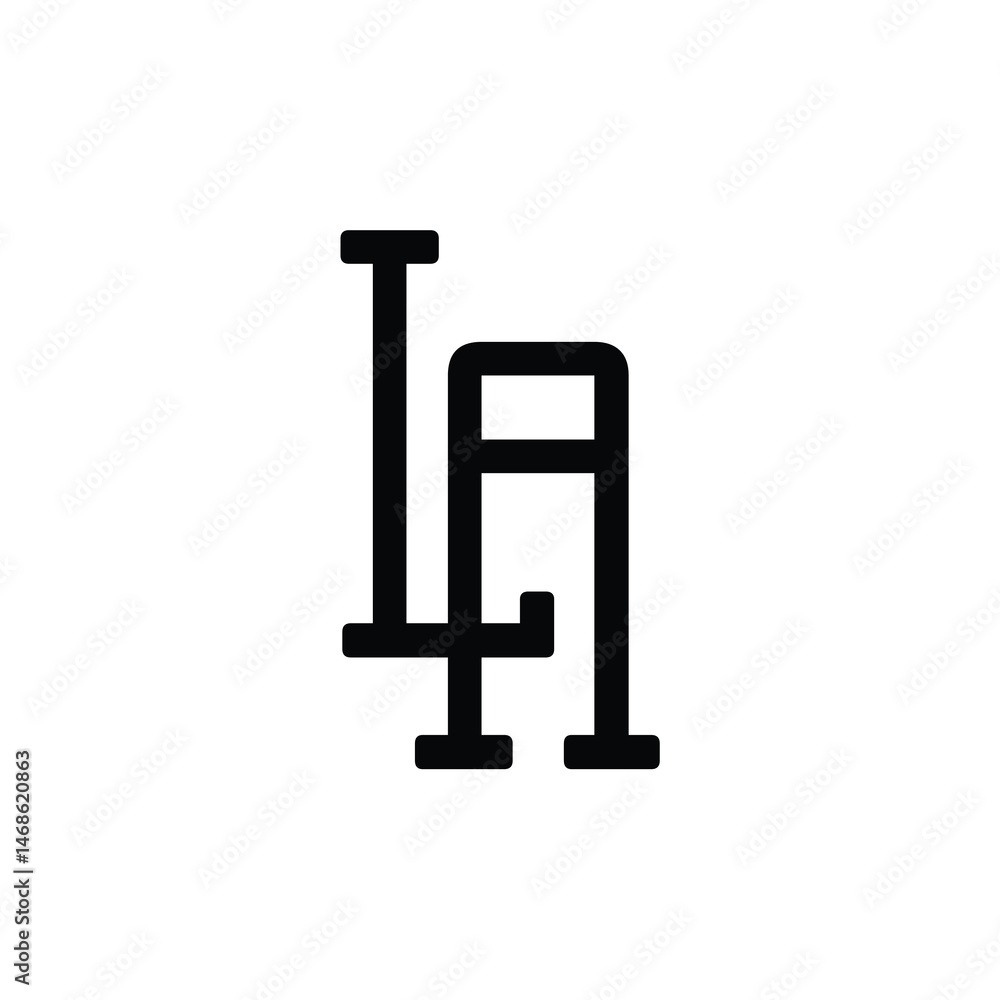 LA monogram logo design letter text name symbol monochrome logotype alphabet character simple logo LA monogram logo design letter text name symbol monochrome logotype alphabet character simple logo