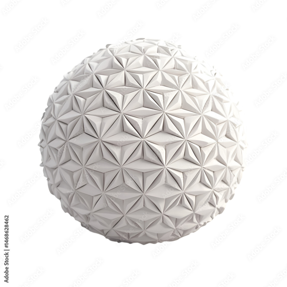 White geometric sphere intricate design 3D model White geometric sphere intricate design 3D model