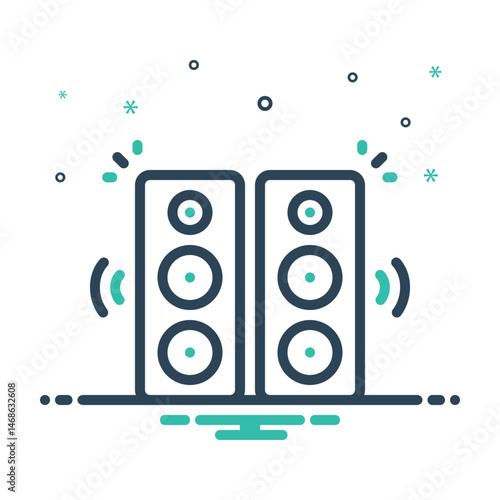 Mix icon for loud speaker