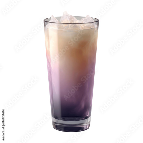 Wallpaper Mural Iced Lavender Latte with Cream in Tall Glass Torontodigital.ca