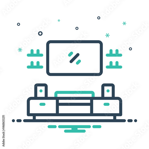 Mix icon for tv set
