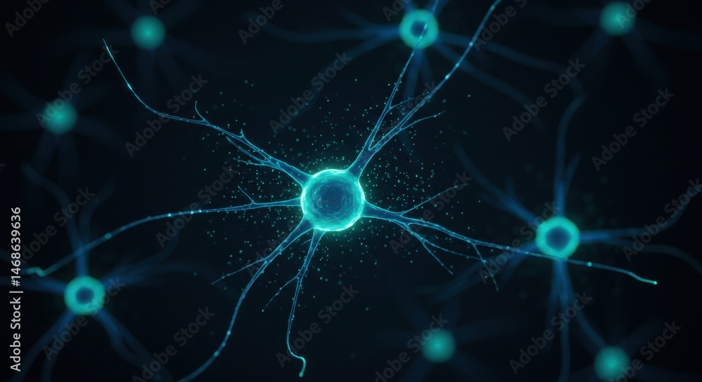 Illustration of interconnected neural network Illustration of interconnected neural network