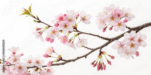 Pink Cherry Blossoms on Bra...
