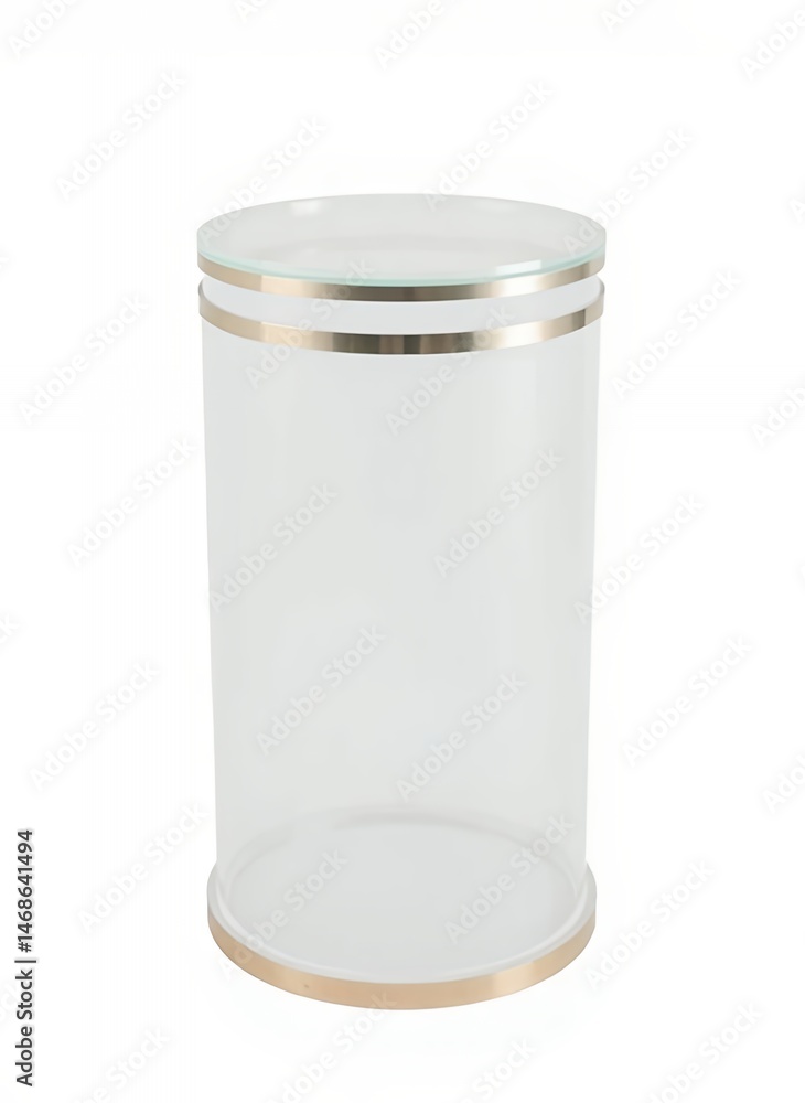 Transparent Vase on White Table Transparent Vase on White Table