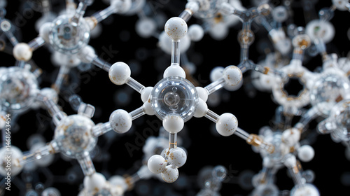 Magnesium citrate rotating molecular structure, 3d model of molecule, e345, looped video