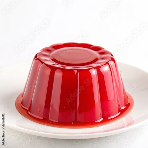 Shiny Red Gelatin Dessert o...