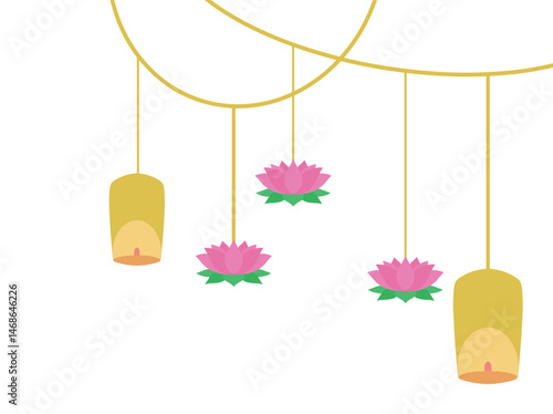 Happy Vesak Day Background Illustration