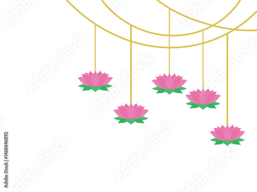 Vesak Day Lotus Hanging Line
