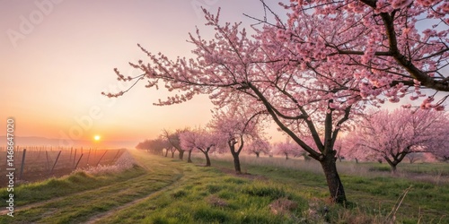 Sunrise Through Blossoms A ...