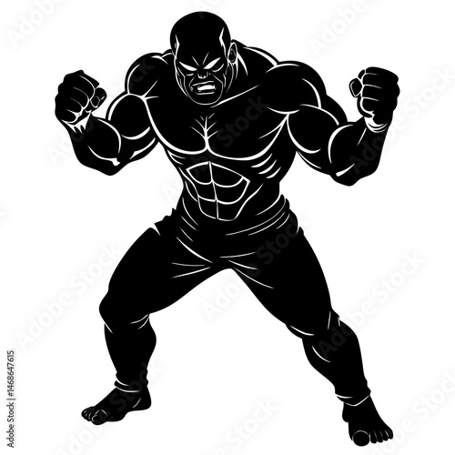 silhouette of a boxer in action