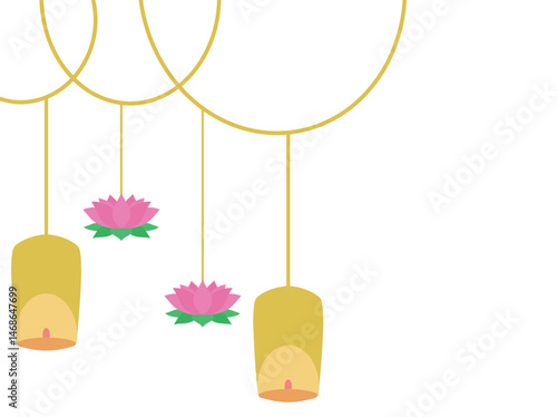 Happy Vesak Day Background Illustration