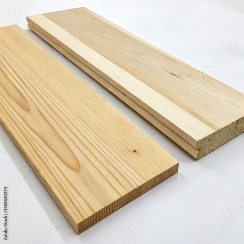 Two Light Wood Planks Close...