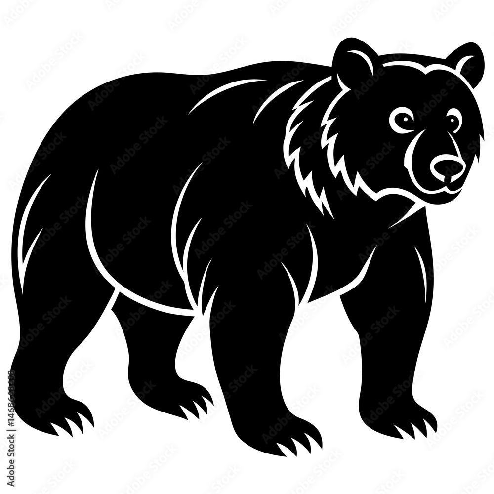 Obraz premium black bear vector